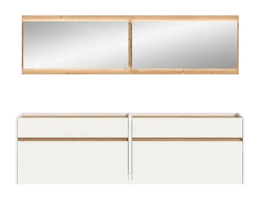 Spiegel - mit Beleuchtung, LB ca. 110x60 cm, Artisan Eiche Nachbildung