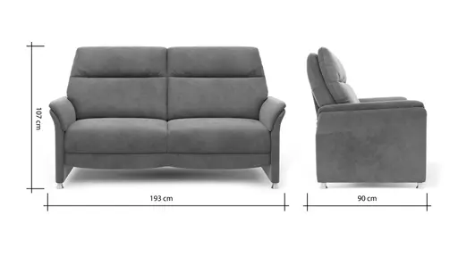 Sofa Bogota - 2,5-Sitzer, Stoff, Schlammgrün