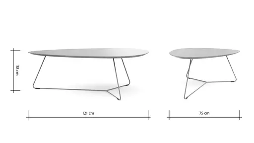 Couchtisch Fano - LBH ca. 121x75x38 cm, Fenix, Beige