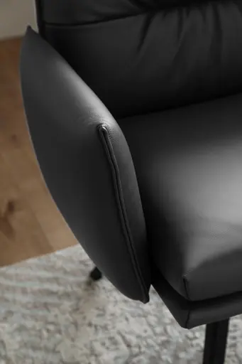 Bank Coscino - 3,5-Sitzer, inklusive Armlehnen, Leder, Schlamm