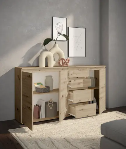 Kommode - B ca. 160 cm, Artisan Eiche Nachbildung