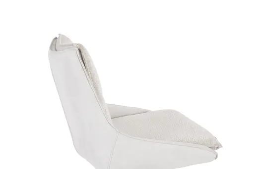 Stuhl MANDY - drehbar, Stoff, Silbergrau