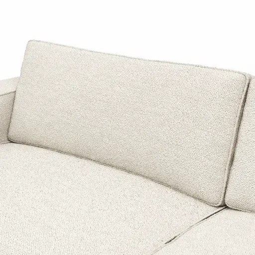 Ecksofa Lilaia - 2-Sitzer links, Ecke, 1,5-Sitzer Tief, Stoff, Creme