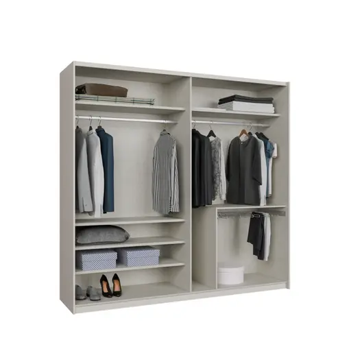 Schwebetürenschrank FRIESO- B. ca 220 cm, Sand, Spiegel