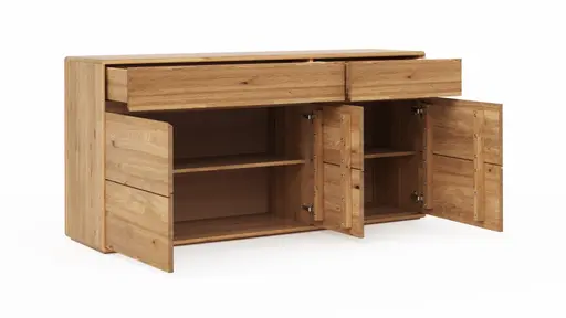 Sideboard Hillsboro - inkl. Beleuchtung, Wildeiche natur, geölt