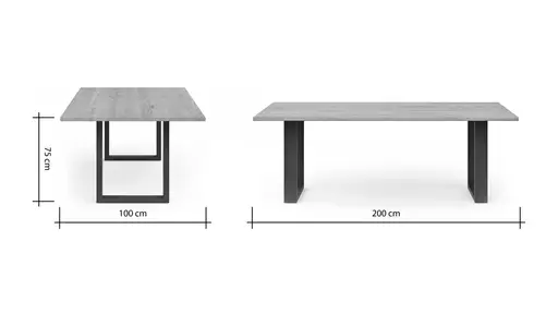 Esstisch Phoenix - LB ca. 200x100 cm, Eiche massiv