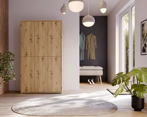 Schuhschrank FAID- B ca. 109 cm, Eiche Dekor