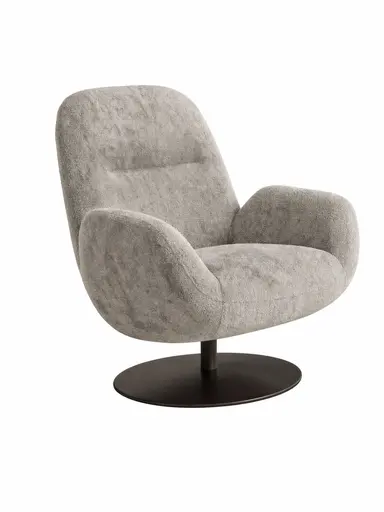 Drehsessel Hugo - Stoff, Graubeige