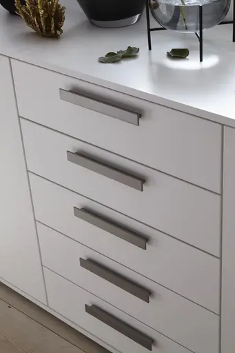 Kommode Viana - Holzwerkstoff, Weiß