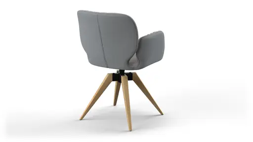 Armlehnstuhl Saltino - Stoff, Hellgrau