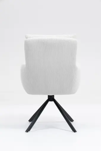 Armlehnstuhl - drehbar, Cord, Creme