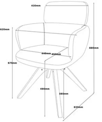 Armlehnstuhl MANJA - drehbar, Stoff, Graublau