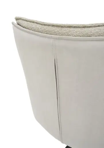 Armlehnstuhl MANDY - drehbar, Stoff, Silbergrau