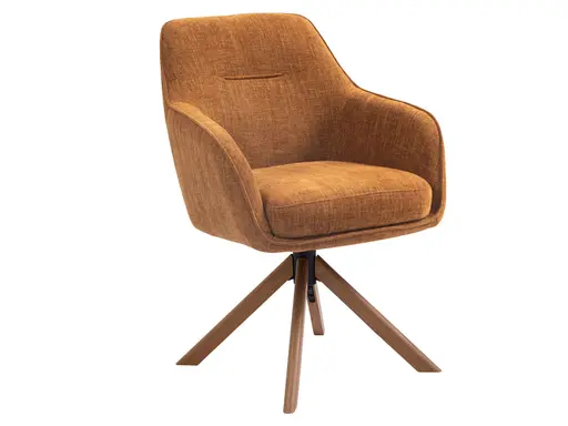 Armlehnstuhl - drehbar, Stoff, Rost