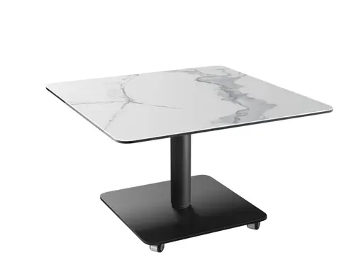 Couchtisch - höhenverstellbar, LBH ca. 80x80x50 cm, Keramik; Marmor