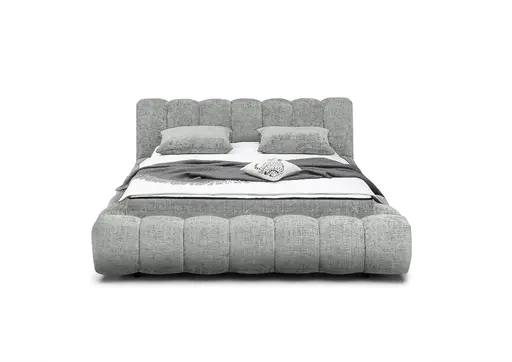 Polsterbett- Liegefläche ca. 180x200 cm, Stoff, Grau, Inkl. Matratze