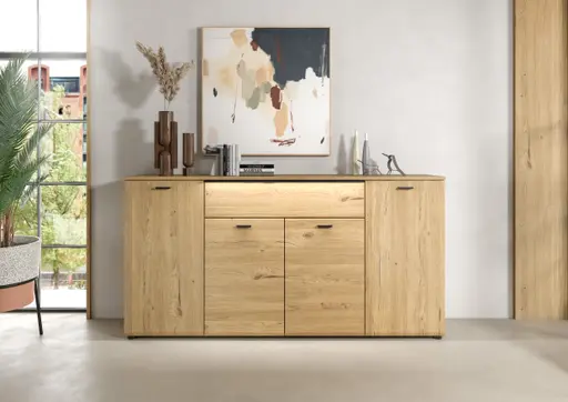 Sideboard - mit Beleuchtung, B ca. 174 cm, Gustavson Oak Nachbildung