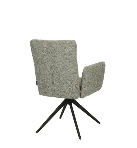 Armlehnstuhl MYLENE - drehbar, Stoff, Schlamm