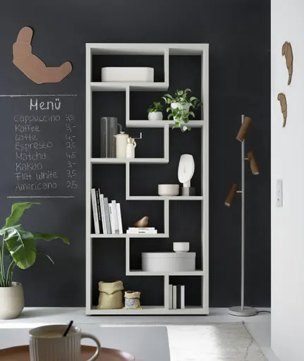 Raumteiler - B ca. 90 cm, Kreidegrau