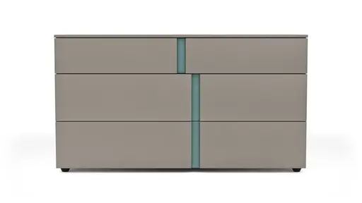 Kommode Loretto - BHT ca, 127x70x51 cm, Lack matt, Steingrau