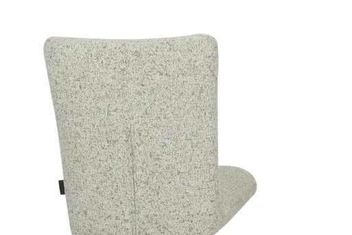 Stuhl MYLENE - drehbar, Stoff, Schwarz-Weiß