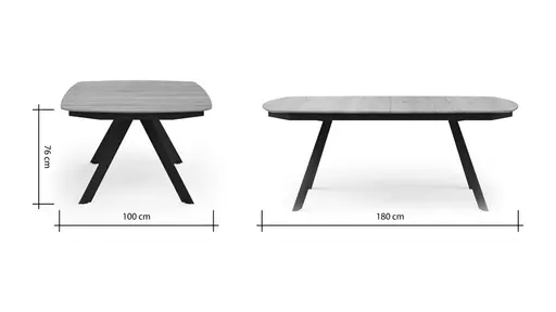 Esstisch Dinner - ausziehbar, LB ca. 180x100 cm, Eiche massiv