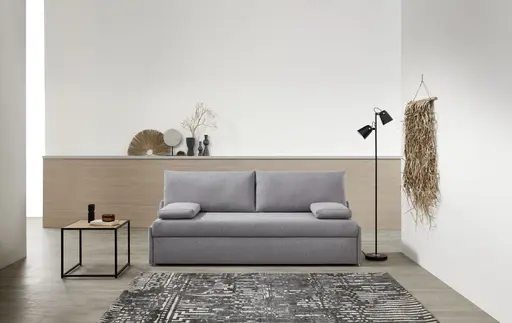 Sofa - 2-Sitzer, Schlaffunktion, Stoff, Grau