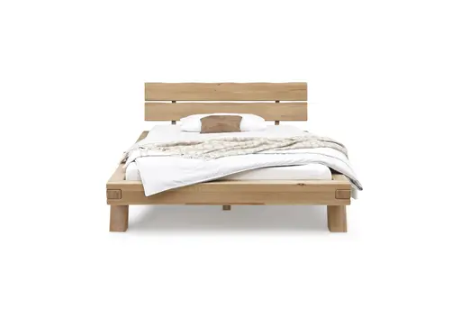 Bettgestell- Liegefläche ca. 140x200 cm, Buche, Massiv, Geölt