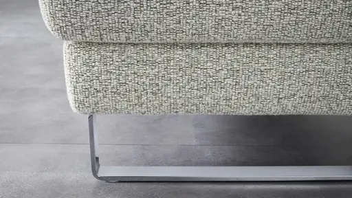 Ecksofa Valera - 3-Sitzer mit Longchair rechts inkl. Rückenlehne verstellbar, Stoff, Limone