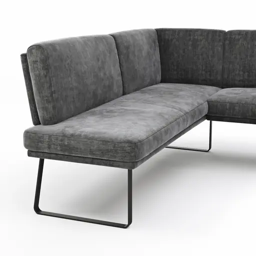 Eckbank Valloni - Stoff, Dunkelgrau