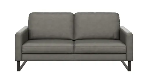 Sofa Enna - 3-Sitzer, Leder, Grau