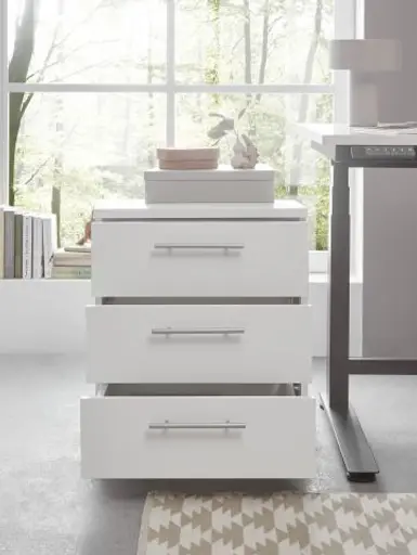 Rollcontainer - B ca. 40 cm, Weiß