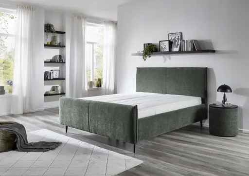 Polsterbett - Liegefläche ca. 160x200 cm, Dunkelgrün