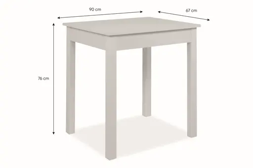 Esstisch - LB ca. 90x67 cm, Weiß