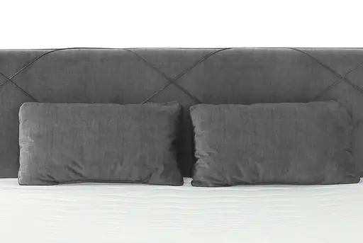 Boxspringbett JESSI- Liegefläche ca. 140x200 cm, Stoff, Grau