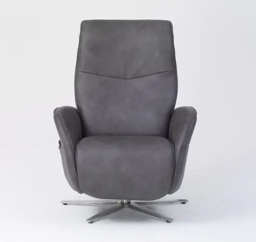 Sessel - Relaxfunktion motorisch, Leder, Kohle