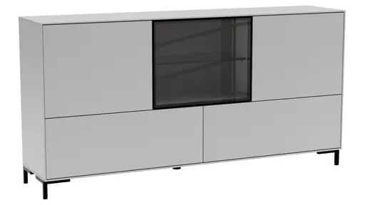 Sideboard Medio - Lack, Weiß