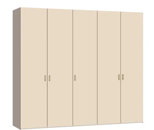Drehtürenschrank JOIN IT- B ca. 252 cm,  Nougat, Glas, Creme