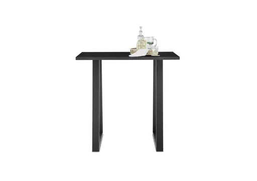 Bartresentisch - LB ca. 120x70 cm, Schwarzstahl, Schwarz