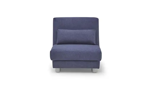 Funktionssessel EASY Optik A - 1-Sitzer, 80 cm inkl. Schlaffunktion, Stoff, Blau