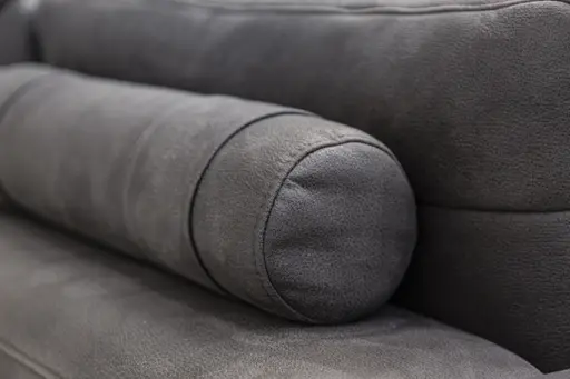 Ecksofa - 2-Sitzer mit Ecke rechts, Microfaser, Anthrazit