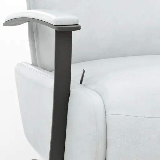 TV-Sessel Lima - Größe M, Relaxfunktion, Leder, Eisblau