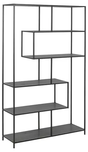 Bücherregal - Esche schwarz, Schwarz 