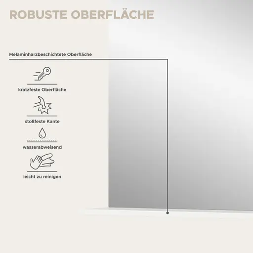 Spiegel - LB ca. 60x79 cm, Weiß