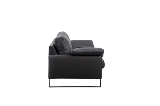 Sofa Smilla - 3-Sitzer, Leder, Schwarz