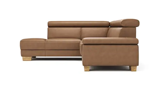Ecksofa Philadelphia -  Ecke links, 2,5-Sitzer, Kopfteil verstellbar (manuell), Stoff, Braun