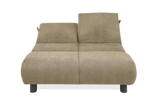 Faltsofa EBBY - 2-Sitzer ohne Armlehne, 140 cm inkl. Schlaffunktion/Relaxfunktion, Stoff, Braun