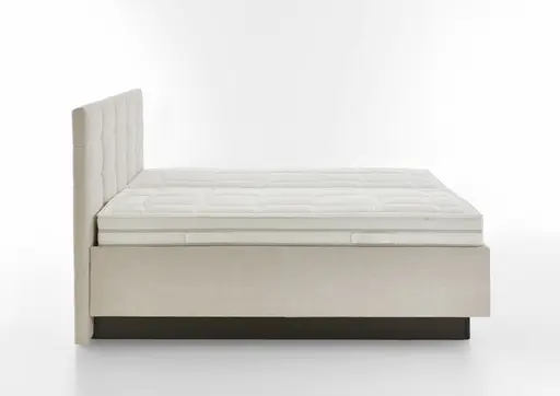 Polsterbett - Liegefläche ca. 180x200 cm, Stoff, Creme