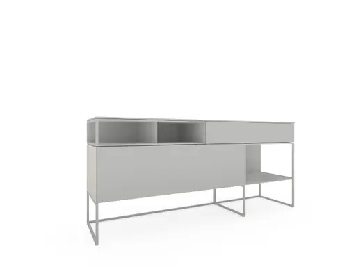 Sideboard Catona - Lack matt, Steingrau