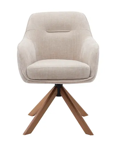 Armlehnstuhl - drehbar, Stoff, Sand